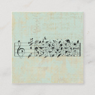Cartão De Informações Livro de aves e Funcionarios de música "Vintage Ag