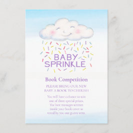 Cartão De Informações Livro de baby sprinkle competição nuvem confeitos
