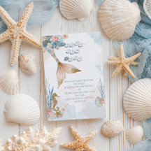 Livro de Chás de fraldas da Sereia Rosa-Blush para