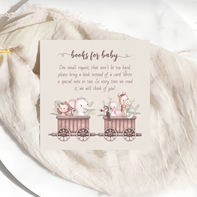 Cartão De Informações Livro de Chás de fraldas de Comboios Safari (Criador carregado)