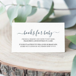 Cartão De Informações Livro de Chás de fraldas Simples para Bebê