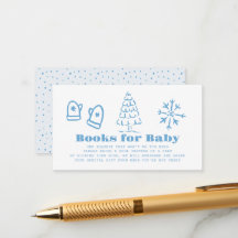 Livro de Chuvinha de Bebê de Inverno Desenhado à M