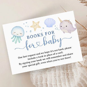 Cartão De Informações Livro de Chuvinha de Bebê Sea You Soon Para Enclos
