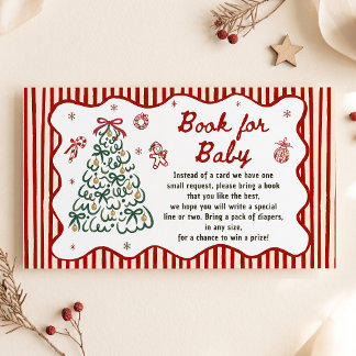 Cartão De Informações Livro de Chuvinha de Natal para Bebê