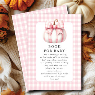 Cartão De Informações Livro de Gingham Rosa da Pequena Pumpkin para Cart