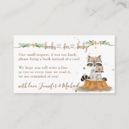 Cartão De Informações Livro de Mamães Raccoon para Bebê