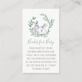 Cartão De Informações Livro De primavera Bunny Para Recipientes De Convi