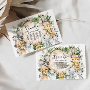 Cartão De Informações Livro de Safari Selvagem Floral Rosa Rosa para Men