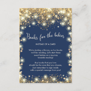 Cartão De Informações Livro do Bebê Estrela Brilhante Gêmeos