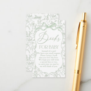 Cartão De Informações Livro do Chá de fraldas do Arco Sage