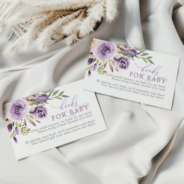 Cartão De Informações Livro Floral Rosa púrpura para placa de gabinete p (Criador carregado)