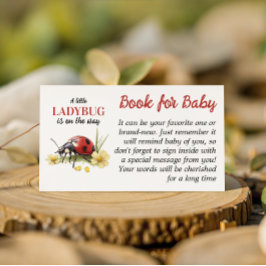 Cartão De Informações Livro Margarida no Jardim Pequena Joaninha Para Ch