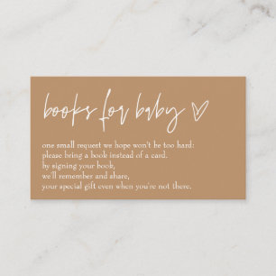 Cartão De Informações Livro Minimalista Neutro Olá Livros De Bebê