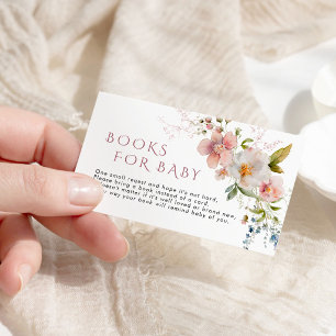 Cartão De Informações Livro Russo de Flores Selvagens para Bebê