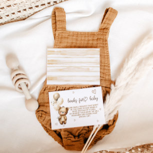 Cartão De Informações Livro Solicitação Urso bege Castanho-claro Simples