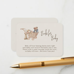 Cartão De Informações Livro Solicitar Chá de fraldas neutro de brinquedo