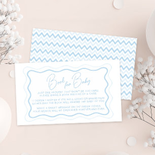 Cartão De Informações Livro Verde Azul de Escamudo para Chá de Menino