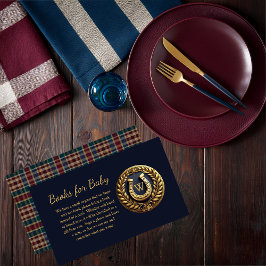 Cartão De Informações Livros Azuis de Ferradura Equestre Pré-Papoila par