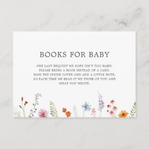 Cartão De Informações Livros bonito De Borda De Flor Selvagem Para Bebê