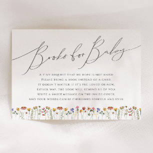 Cartão De Informações Livros Coloridos De Flor Selvagem Para Bebê