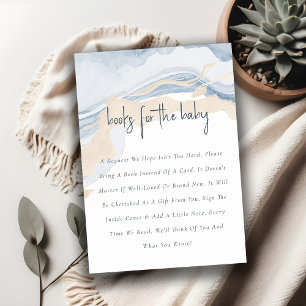 Cartão De Informações Livros Costeiros De Cerco Azul abstrato para Chá d