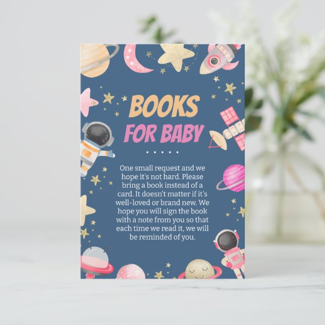 Cartão De Informações Livros da Menina do Espaço Contando os Dias para o (Em pé/Frente)