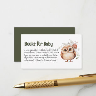 Cartão De Informações Livros de Amigos da Floresta Fofos para Bebê
