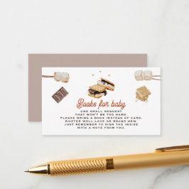 Cartão De Informações Livros de Amor para Chá de fraldas