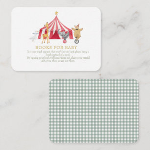 Cartão De Informações Livros de animais de circo para bebês