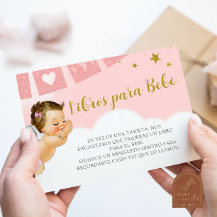 Cartão De Informações livros de anjo menina para bebê