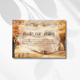 Cartão De Informações Livros de Aquarela de Floresta Outonal Elegante Pa
