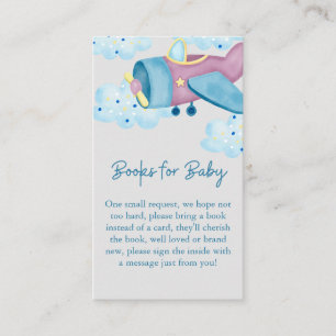 Cartão De Informações Livros de aviões de Cinza roxa para cima e para fo