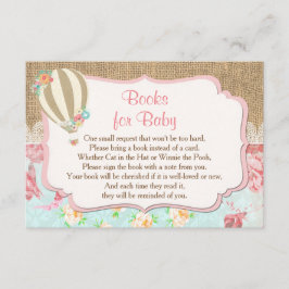Cartão De Informações Livros de balão de ar quente para bebê trazem um i