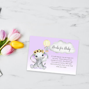 Cartão De Informações Livros de Balões de Ar Quente Elefante para Bebê R