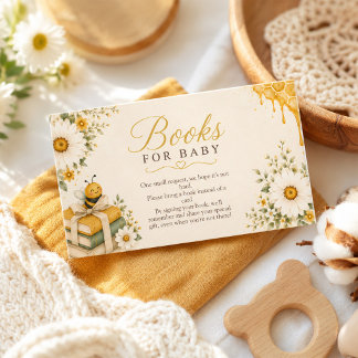 Cartão De Informações Livros de Bebê Abelha Mel para Bebê