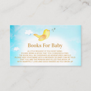 Cartão De Informações *~* Livros De Bebê Amarelo Birdie Sky