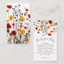 Livros de Bebê Elegantes para Chá de Bebê com Flor