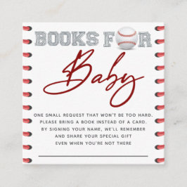 Cartão De Informações Livros De Beisebol Para Bebê