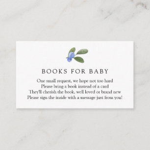 Cartão De Informações Livros de Blueberry para placa de gabinete para so