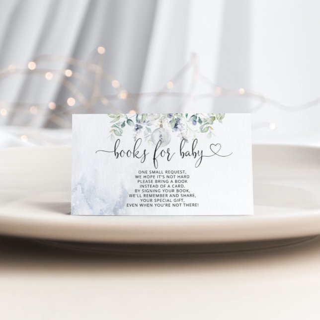 Cartão De Informações Livros de bolhas de inverno para o bilhete de bebê (Criador carregado)