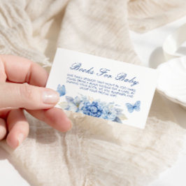 Cartão De Informações Livros De Borboleta Pequena Para Chá de fraldas De