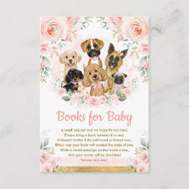 Cartão De Informações Livros de Cachorro de Cachorro Floral Blush para C