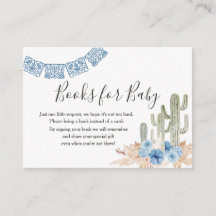 Livros de Cactus Ocidental para Bebê Floral Azul M