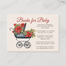 Cartão De Informações Livros de Carruagem de Natal para Bebê