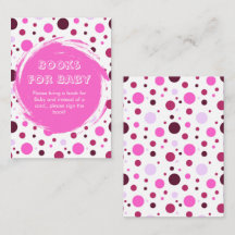 Livros de chá de bebê de bolinhas rosa para o bebê
