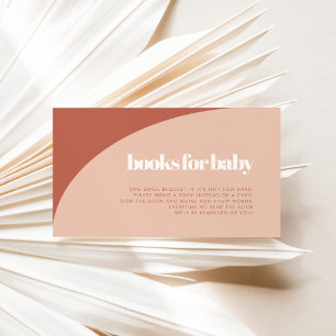 Cartão De Informações Livros de chá de fraldas Chic Terracotta para Bebê