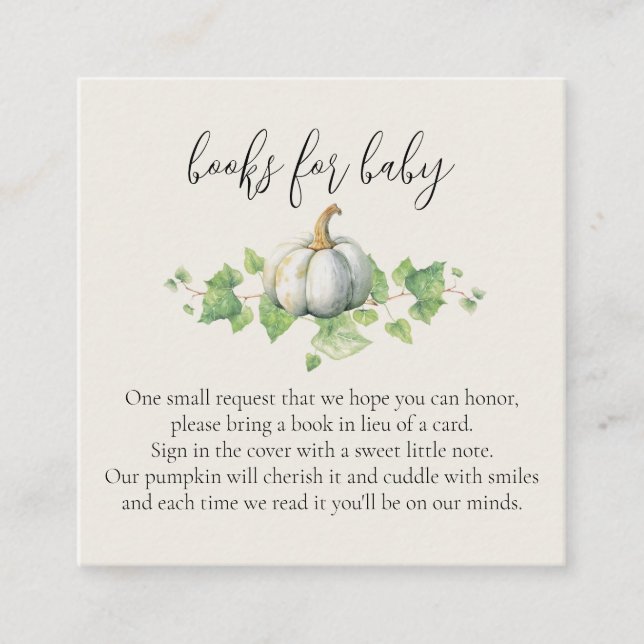 Cartão De Informações Livros de Chá de fraldas da Casa da Farmaria White (Frente)