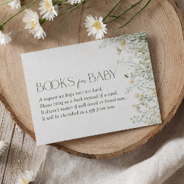 Cartão De Informações Livros de Chá de fraldas de abelhas para Bebê