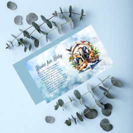 Cartão De Informações Livros de Chá de fraldas de Animais Cutos de Arca 