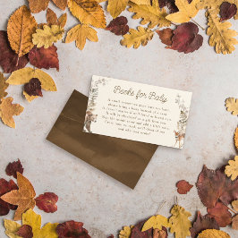 Cartão De Informações Livros De Chá de fraldas De Animais Da Floresta De